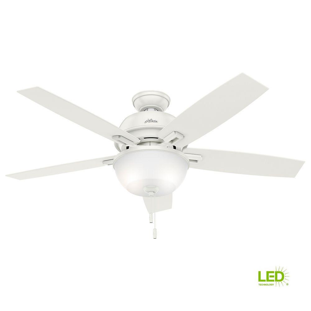 Hunter Duncan 52 Ceiling Fan White Fans Ideas Donegan 52 In Led Indoor Fresh White Ceiling Fan With Light