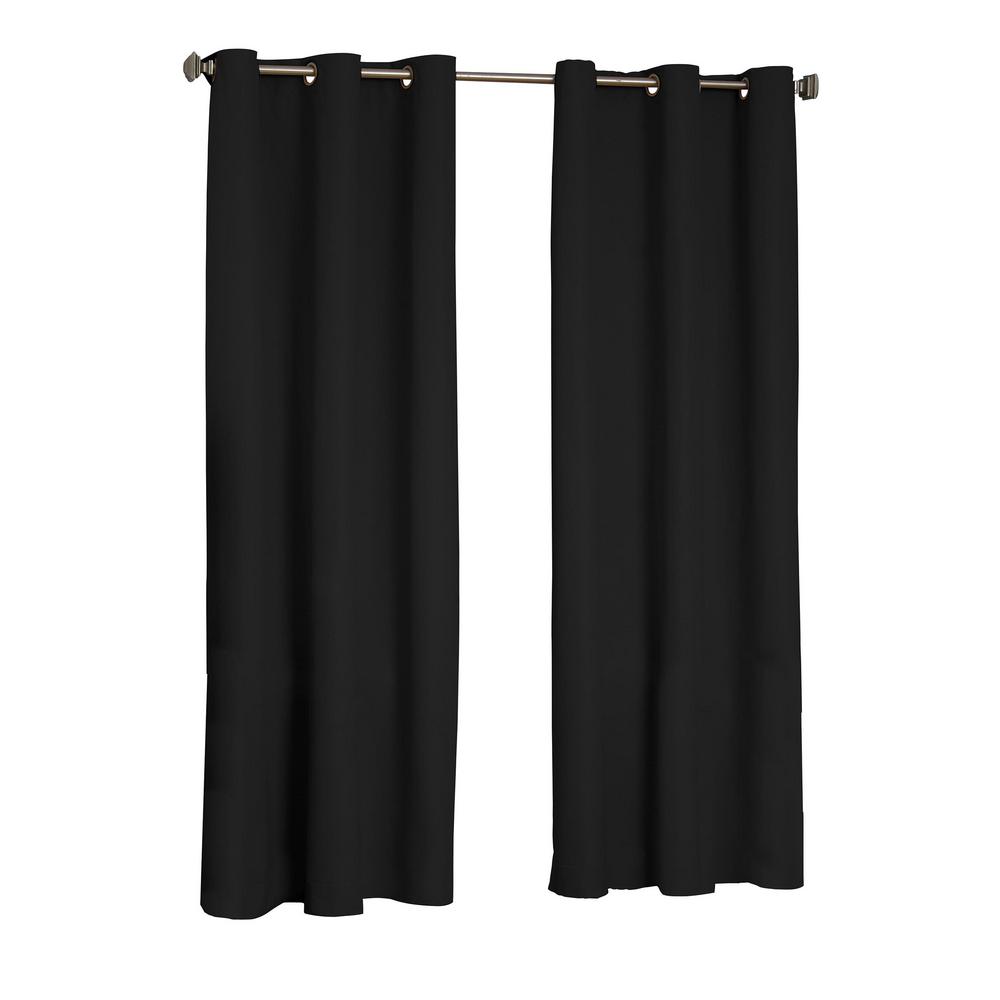 Eclipse Microfiber Blackout Window Curtain Panel In Black 42 W Eclipse Microfiber Blackout Window Curtain Panel In Black 42 W X 95