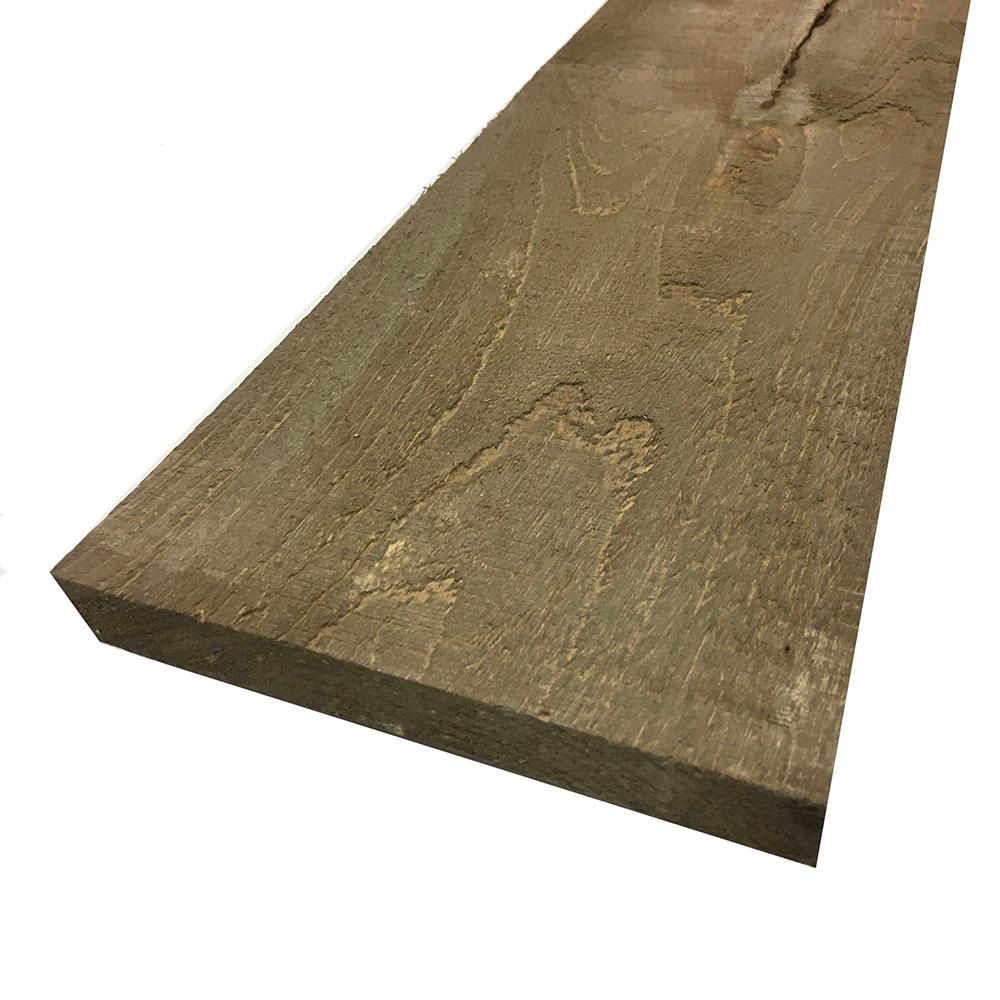 1 in. x 8 in. x 8 ft. Driftwood Brown Painted Rough Pine Barn Board (3