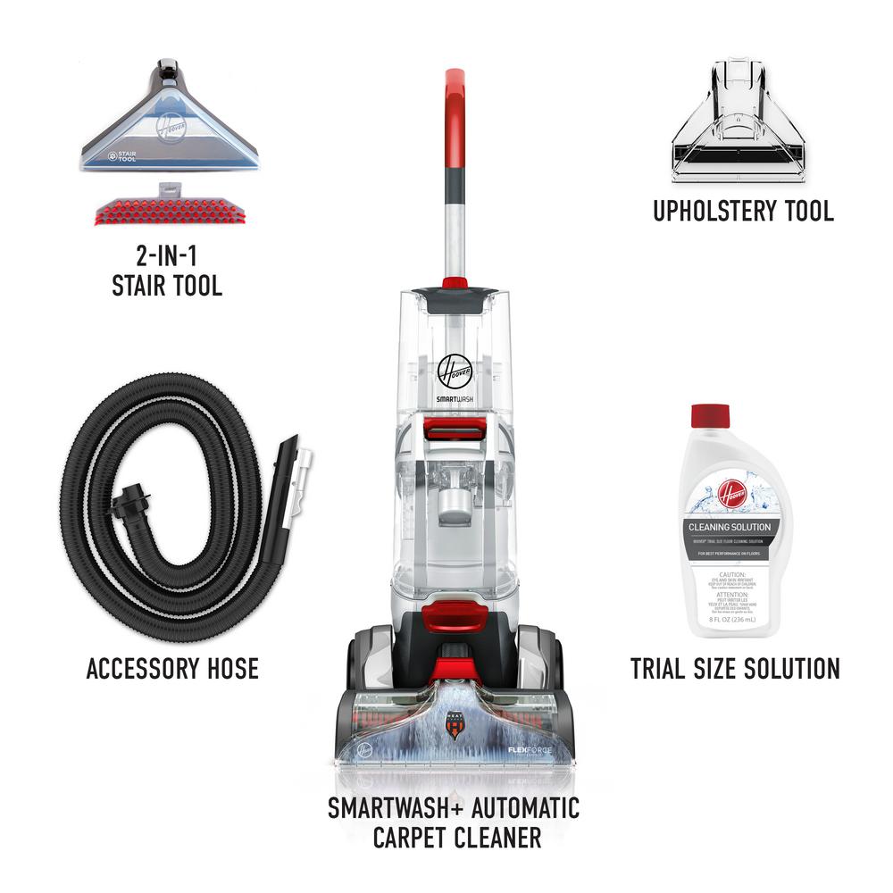 Hoover Professional Series Smartwash Advanced Pet Automatic Upright Carpet Cleaner Fh52002 The Home Depot