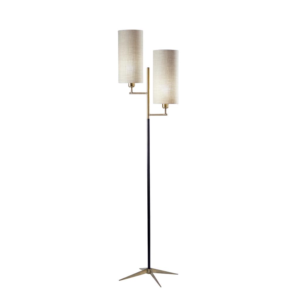 Adesso Davis 70 In Brass Floor Lamp