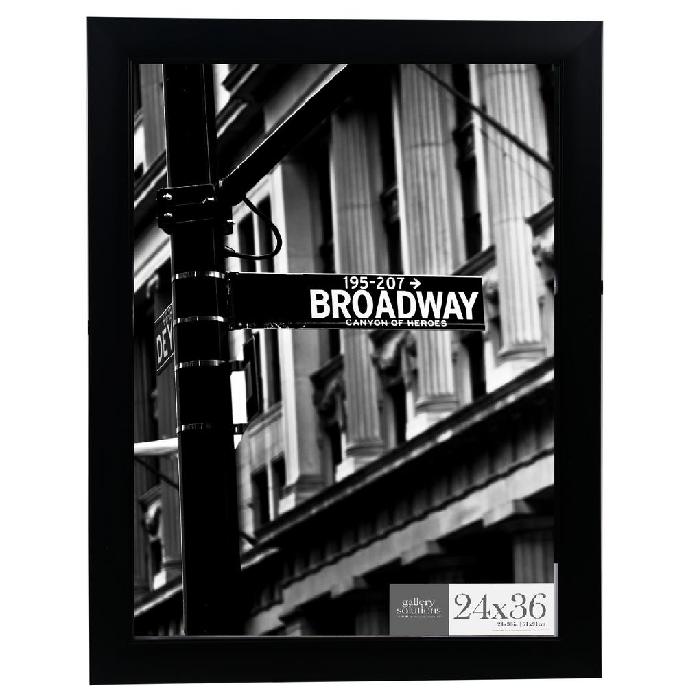 Pinnacle 24 In X 36 Black Flat Ridged Poster Picture Frame Black Flat Ridged Poster Picture Frame