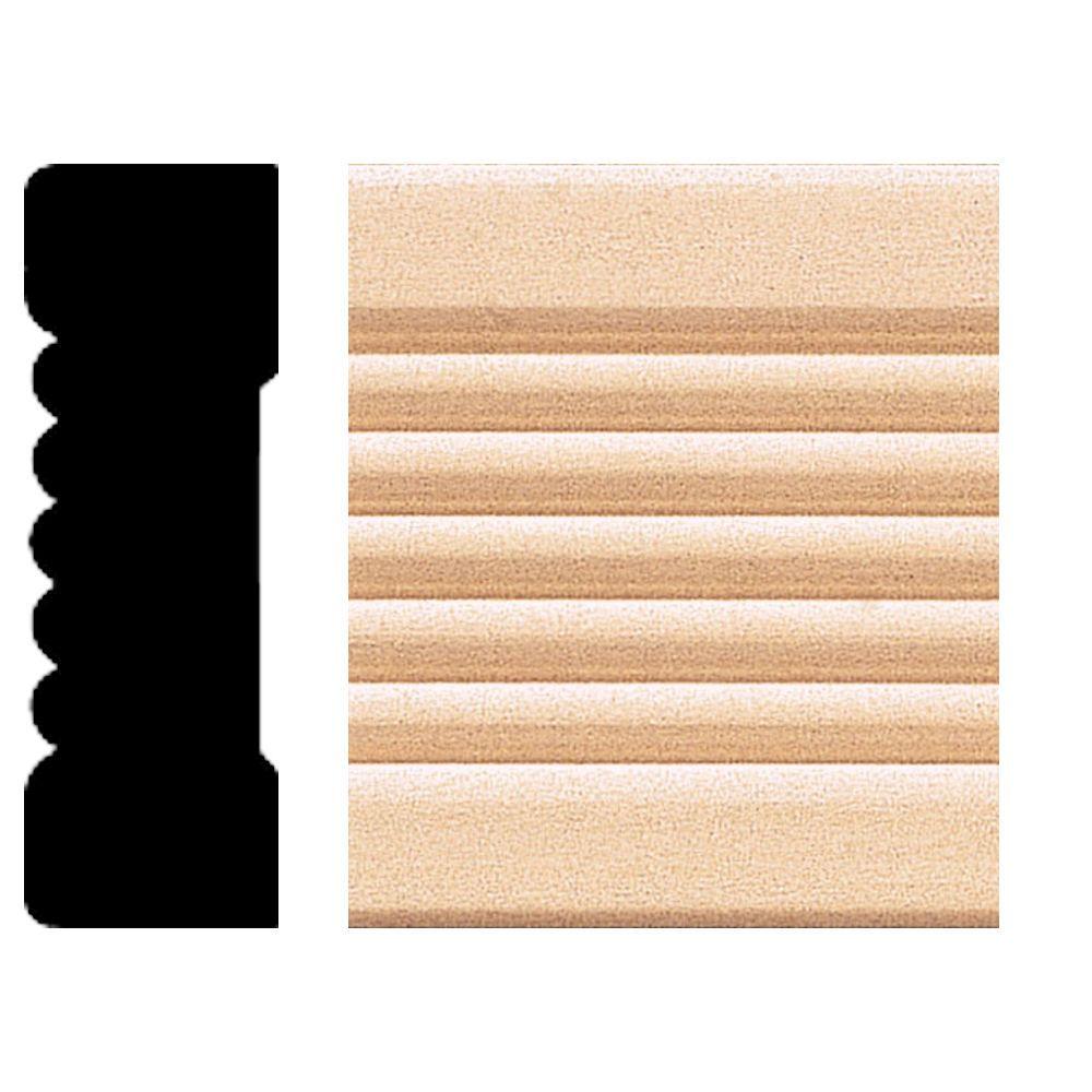 House of Fara 0.66 in. x 2.25 in. x 8 ft. Basswood Fluted Casing