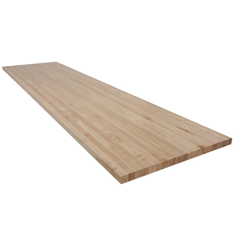 Swaner Hardwood 10 Ft L X 2 6 In D 1 75 T Butcher Block T Butcher Block Countertop In Finished Maple