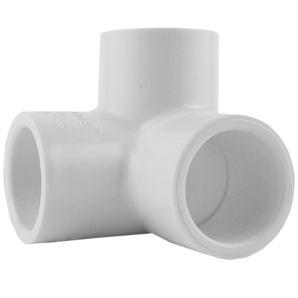 Charlotte Pipe 1 In Pvc Side Outlet 90 Degree Socket Elbow Pvc 02510 1000 The Home Depot