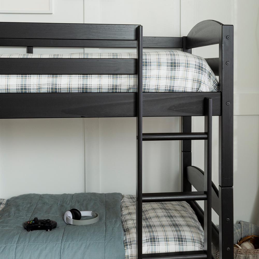 black double bunk bed