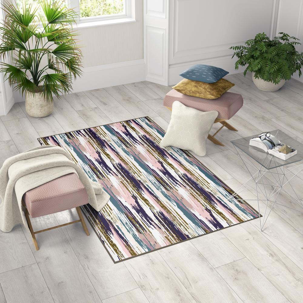 Deerlux Modern Living Room Area Rug With Nonslip Backing Abstract Brushstrokes And Glitter Pattern 4 X 6 Ft Small Deerlux Modern Living Room Area Rug With Nonslip Backing Abstract Brushstrokes And Glitter Pattern 4 X 6 Ft Small