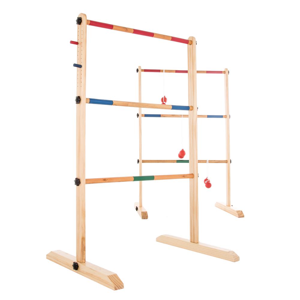 Ladder Golf Lawn Backyard The Home Depot Wooden Ladder Toss Set