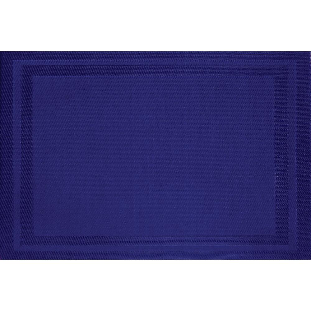Pacific Merchants Cobalt Blue Basket Weave Placemat (Set of 8