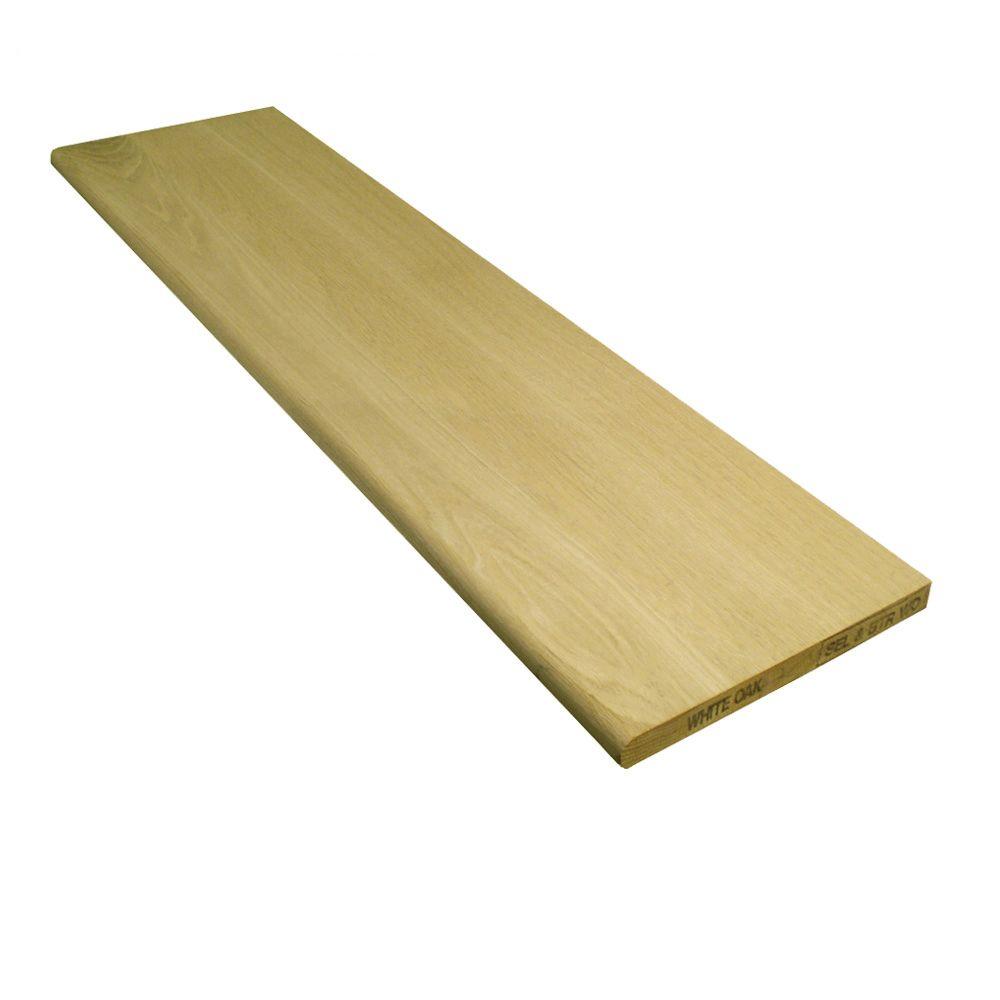 Stairtek 1 in. x 111/2 in. x 60 in. Unfinished White Oak Box Tread