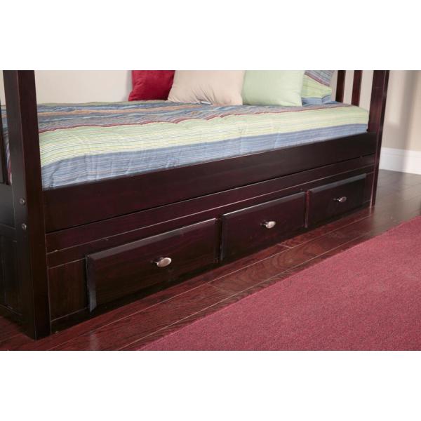 American Furniture Classics Espresso Twin Over Twin Solid Pine