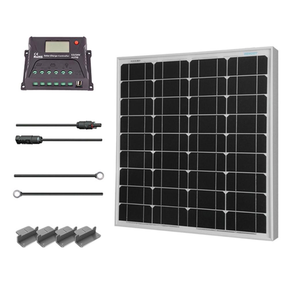 Renogy 50-Watt 12-Volt Solar Starter Kit for Off-Grid Applications
