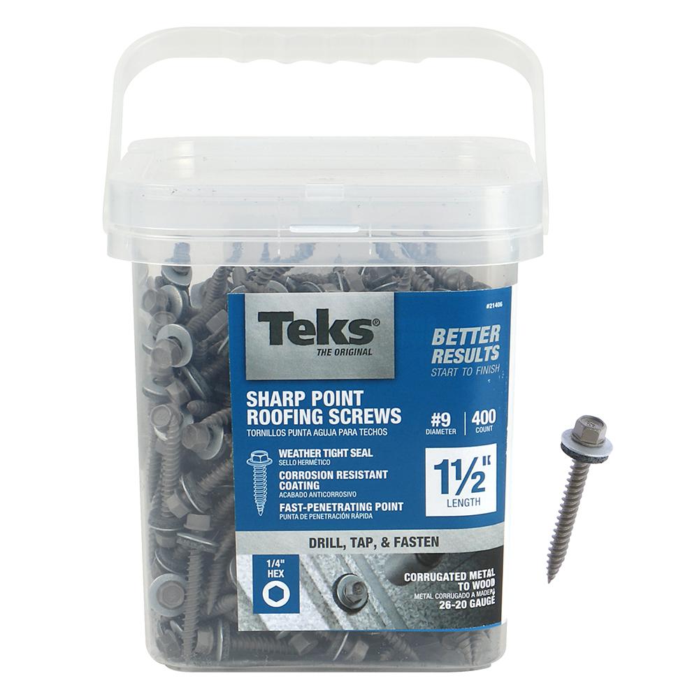 18-8 Hex Indented Washer AISI 304 Stainless Steel 50 pcs Slotted #14 X 2-1//2 TypeA Self-Tapping Sheet Metal Screws