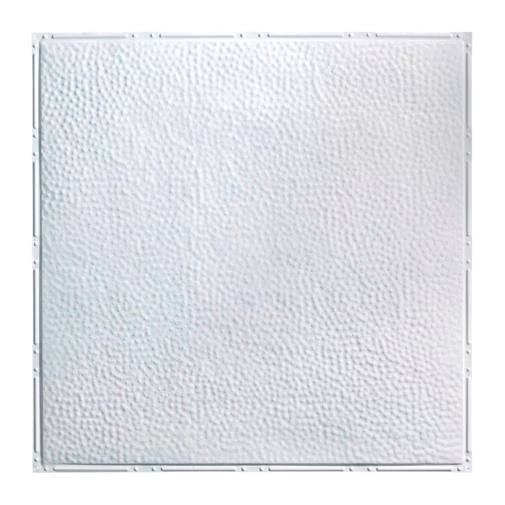 Great Lakes Tin Chicago 2 Ft X 2 Ft Nail Up Tin Ceiling Tile In Gloss White