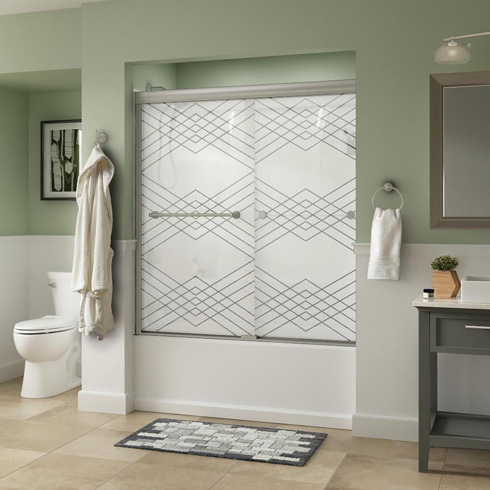 Delta Crestfield 60 In X 58 1 8 In Semi Frameless Traditional
