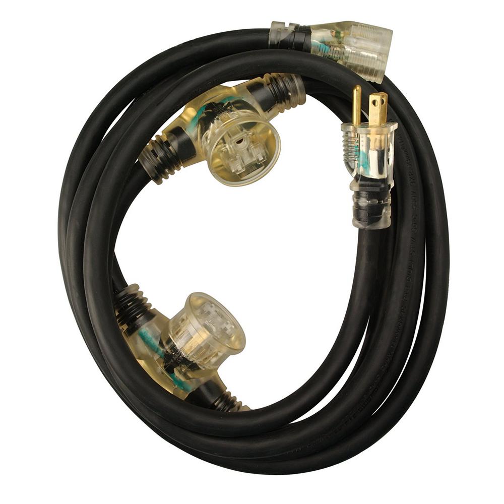 Southwire 9 Ft. 14/3 STW Extension Cord Tri-Source Power Block-3130 ...