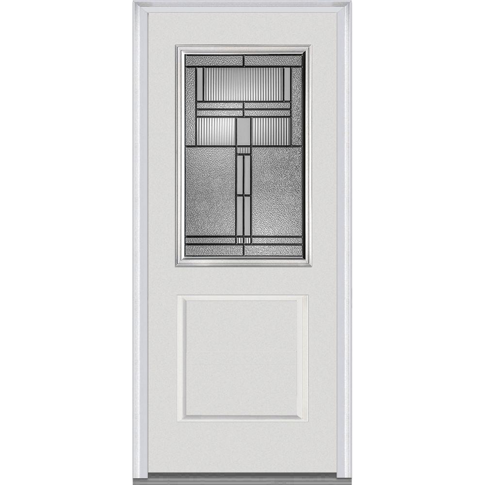 MMI Door 37.5 in. x 81.75 in. Brighton Decorative Glass 1/2Lite 1
