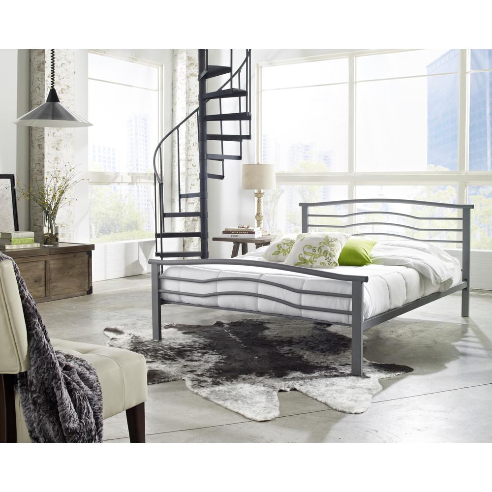 Rest Rite Gastonia Matte Grey Queen Platform Bed Mfrrgasbedqn The Gastonia Matte Grey Queen Platform Bed