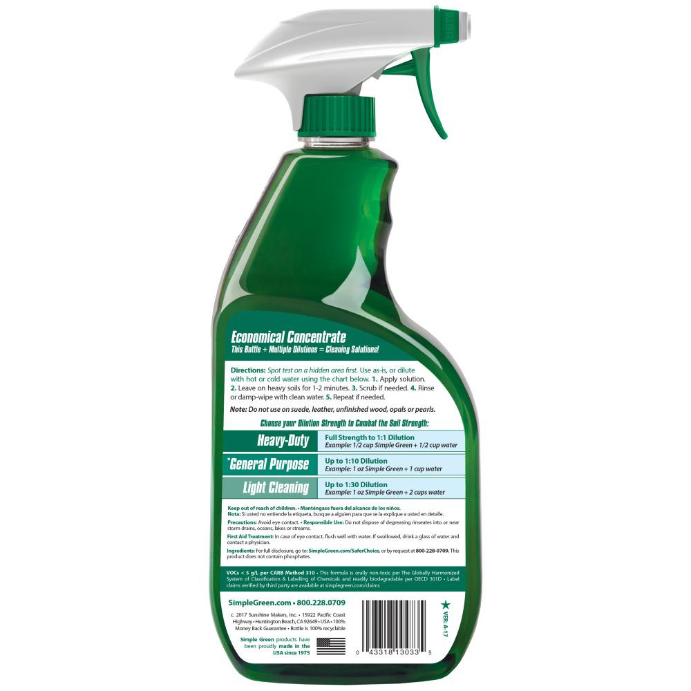 Simple Green 32 Oz Concentrated All Purpose Cleaner 2710001213033 32 Oz Concentrated All Purpose Cleaner