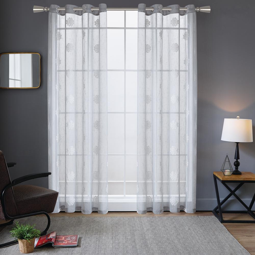 Navy Blue Sheer Curtains Curtains Drapes The Home Depot