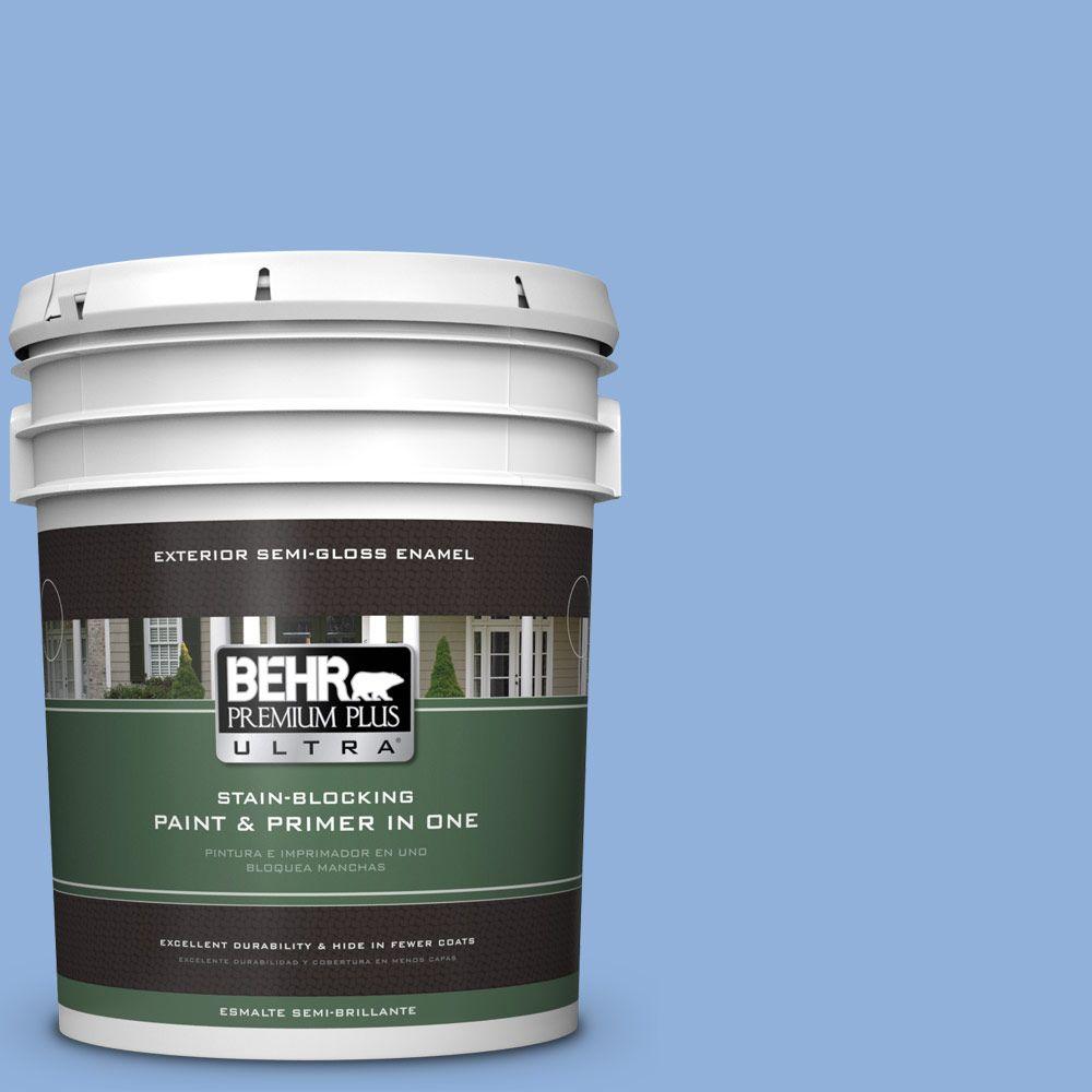 BEHR Premium Plus Ultra 5 gal. 580B5 Cornflower Blue SemiGloss