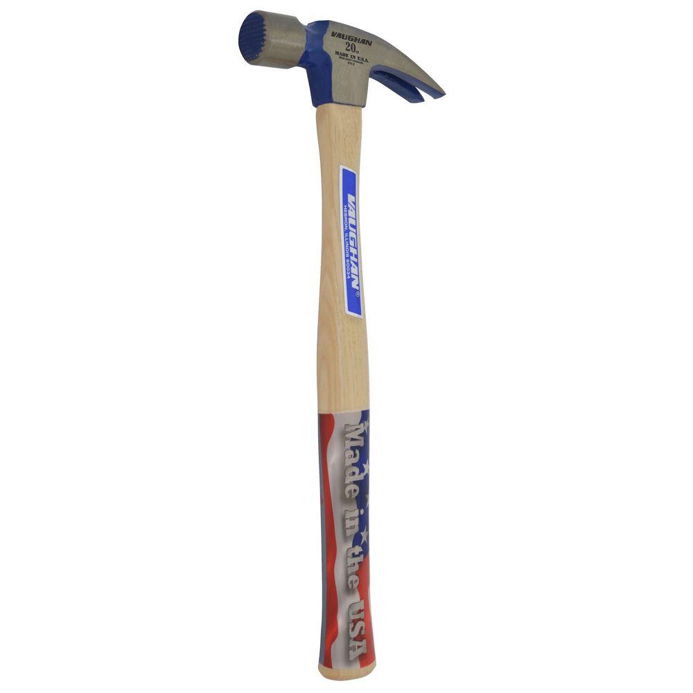 Vaughan 20 oz. Milled Face Rip Hammer and 16 in. Hickory Handle999ML