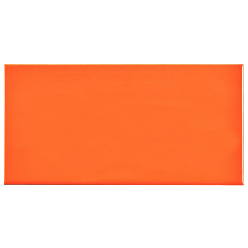Merola Tile Park Slope Subway Glossy Tangerine Orange 3 In X 6 Merola Tile Park Slope Subway Glossy Tangerine Orange 3 In X 6 Ceramic