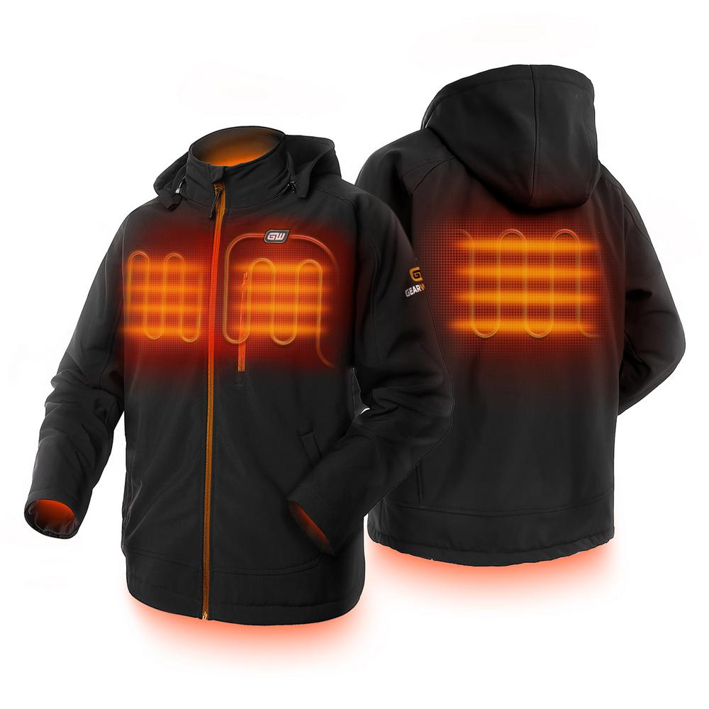 heated jacket with hood