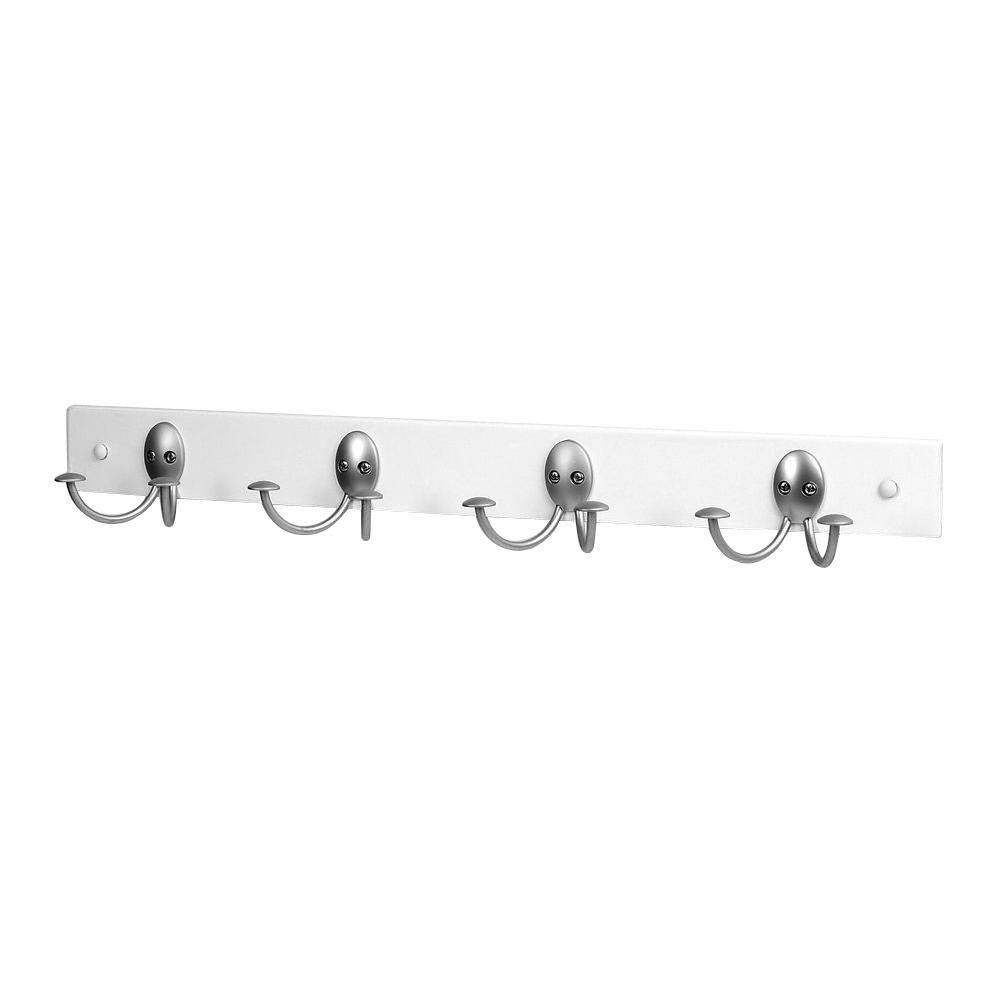 Spectrum Stratford 24 in. L Decorative 4Double Hook Wall Mount Wood