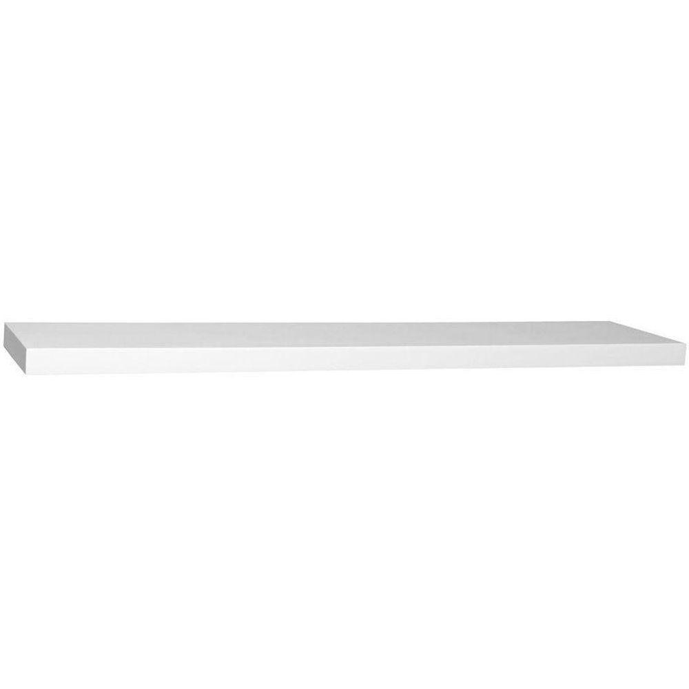 Photo 1 of 8 in. D x 36 in. L x 1-1/4 in. H White Slim Shelf