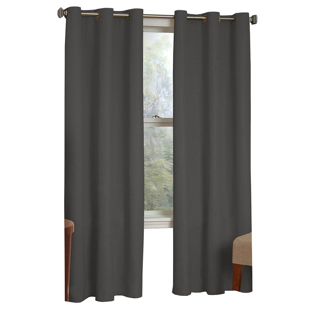 Eclipse Blackout Microfiber Smoke Polyester Grommet Curtain Eclipse Blackout Microfiber Smoke Polyester Grommet Curtain Price Varies By Size
