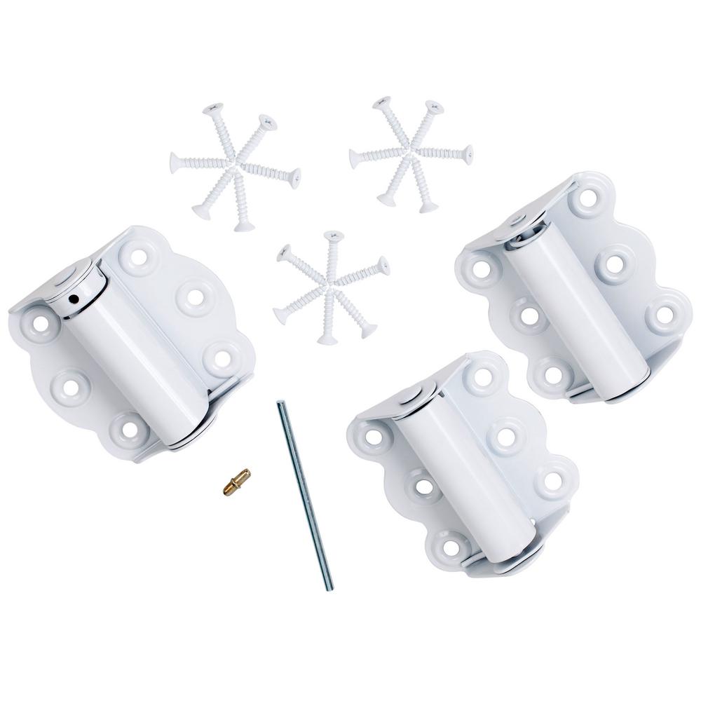 Litepak Screen Door Hinge Hardware Self-Closing Easy Install Black 2-Pack