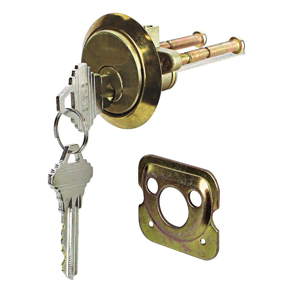 Defiant Bright Brass Schlage Rim Cylinder70342 The Home Depot