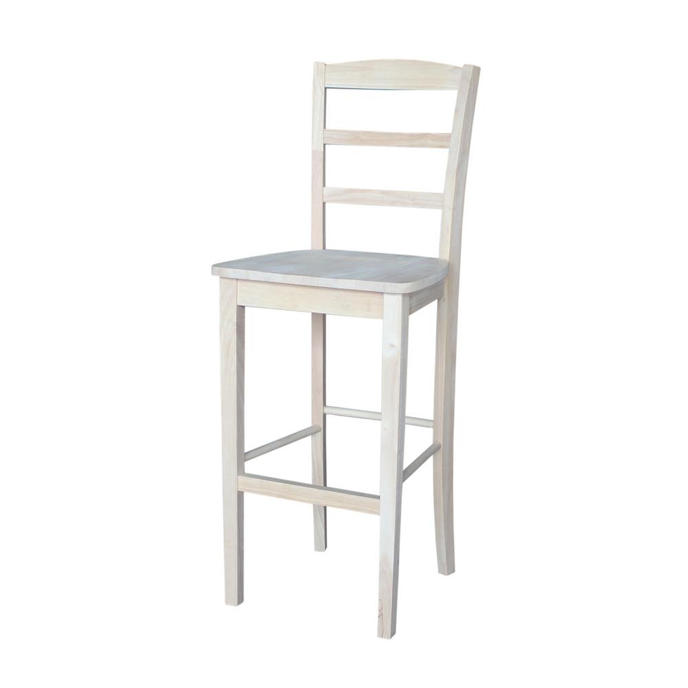 International Concepts 30 in. Unfinished Wood Bar Stool 26530 The Home Depot