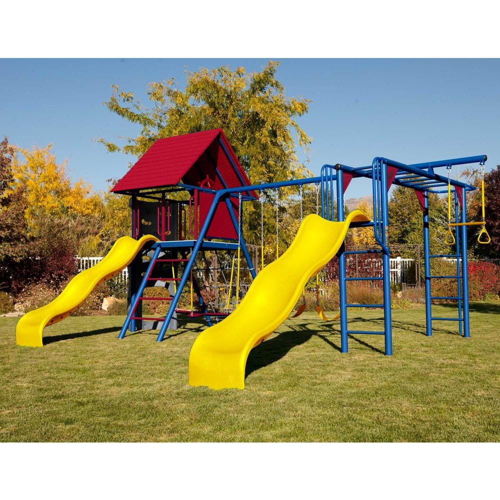 double slide deluxe playset