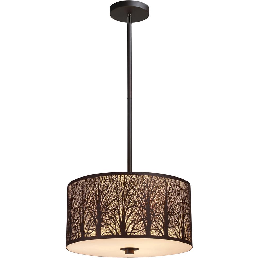 Titan Lighting Woodland Sunrise 3Light Aged Bronze PendantTN5029