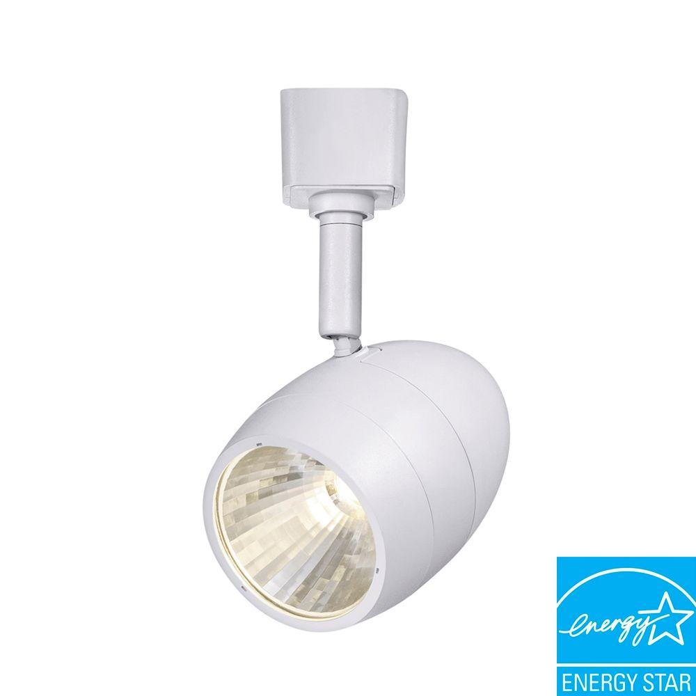 Hampton Bay 2 56 In 1 Light White Dimmable LED Track Lighting Head   White Hampton Bay Track Heads Pendants 16031kit1 Wh 64 1000 