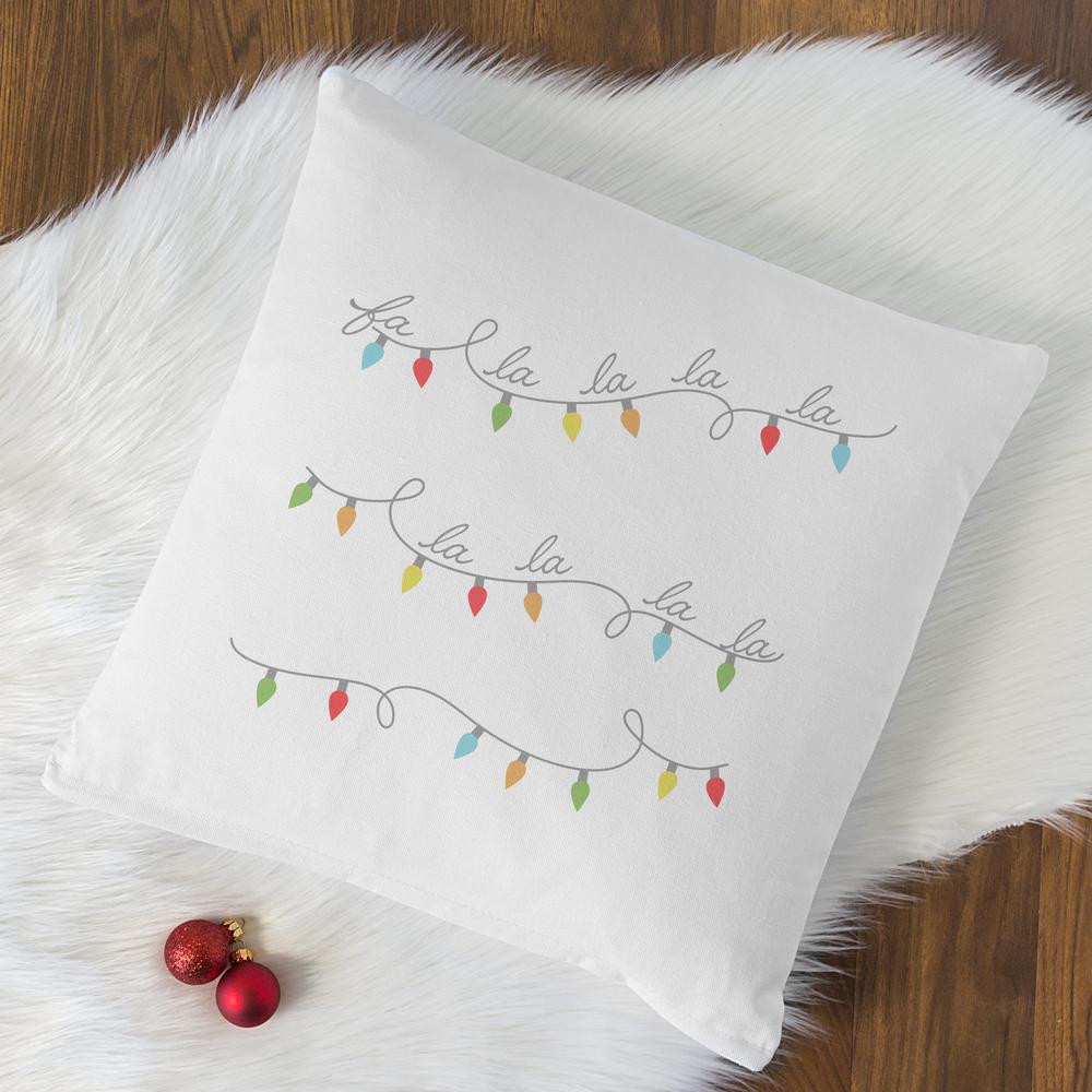 Cathy S Concepts 16 In X 16 In Fa La La Christmas Throw Pillow