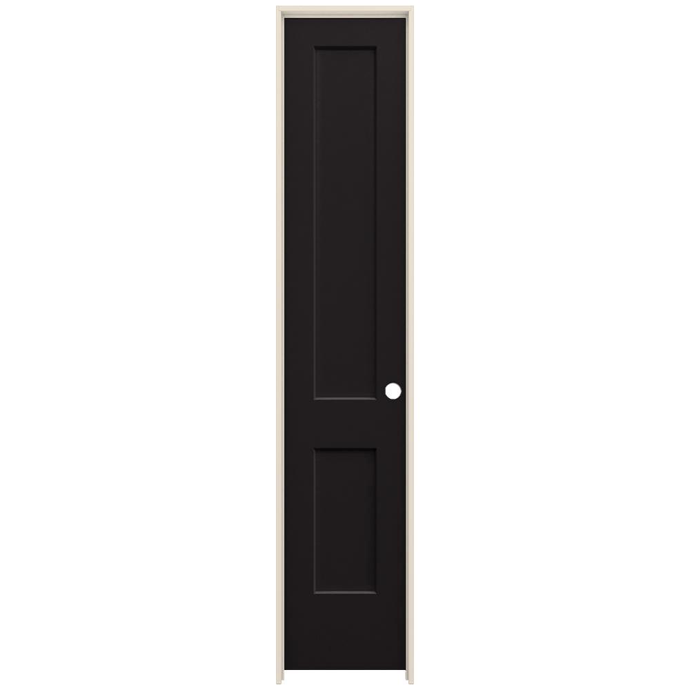 Jeld Wen 20 In X 96 In Monroe Black Painted Left Hand Smooth Solid Core Molded Composite Mdf Single Prehung Interior Door