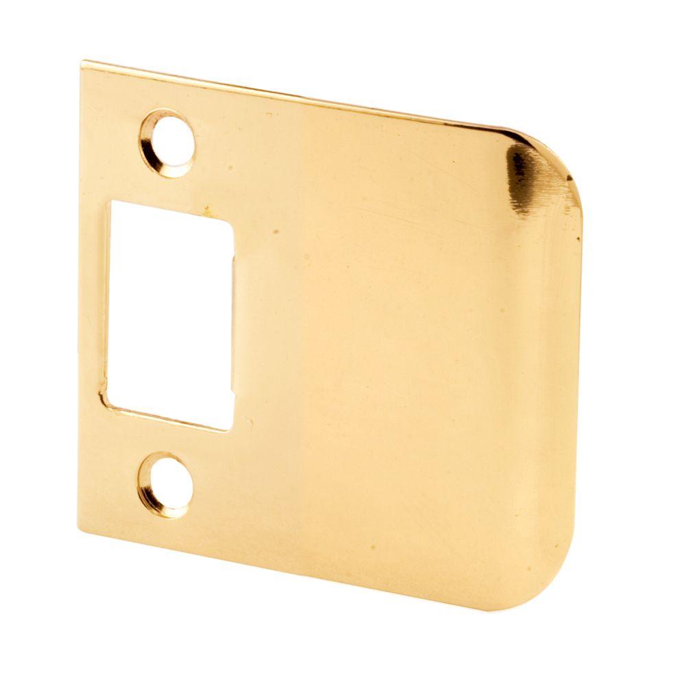 PrimeLine 21/2 in. Brass Plated Extended Lip StrikeE 2347 The Home Depot
