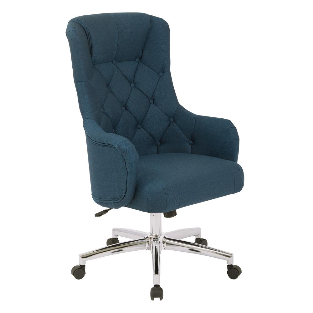 Osp Home Furnishings Ariel Azure Desk Chair Sb522sa K14 The Depot