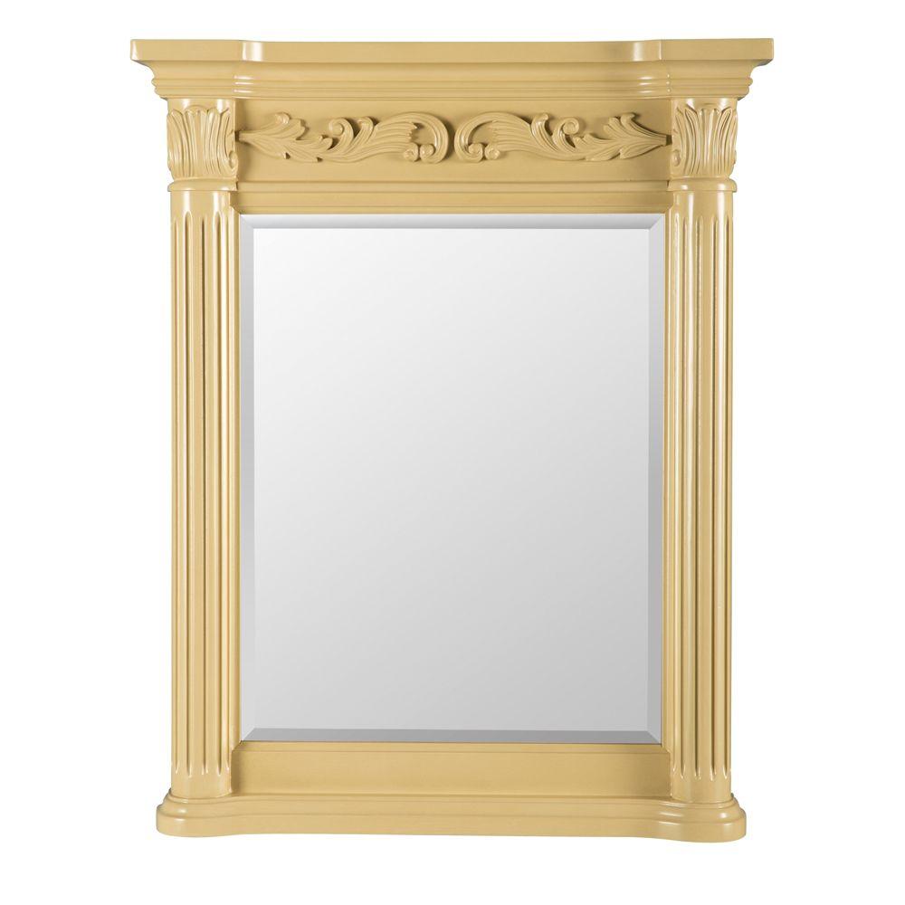 Belle Foret Estates 34 In L X 28 W Wall Mirror Antique White W Wall Mirror In Antique