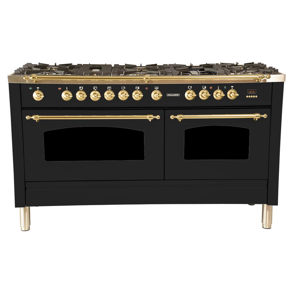 hallman double oven range