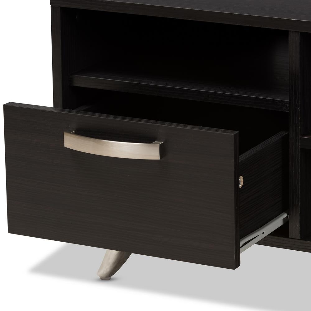 Baxton Studio Warwick Dark Brown 2 Drawer Tv Stand 28862 8013 Hd