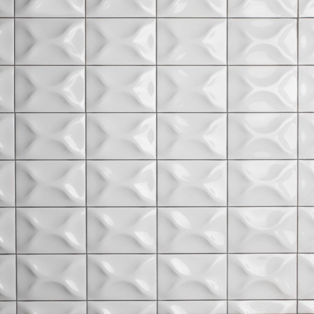 Merola Tile Aspa Blanco 4 In X 6 In Ceramic Wall Tile 314 Sq Ft