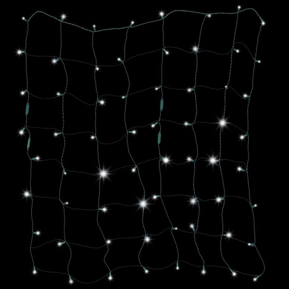 LightShow 70Light LED White Starry Night Net Light Set87454 The Home Depot