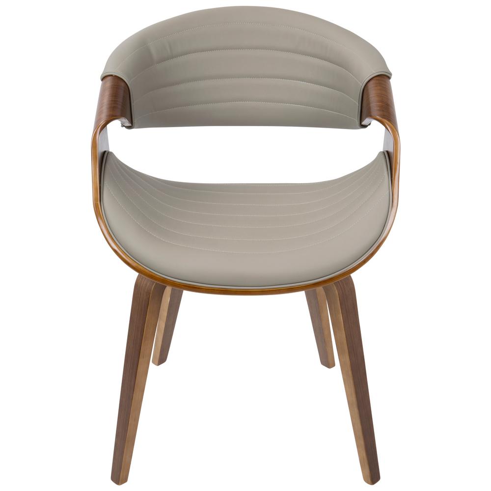 Lumisource Symphony Mid Century Walnut And Light Grey Modern