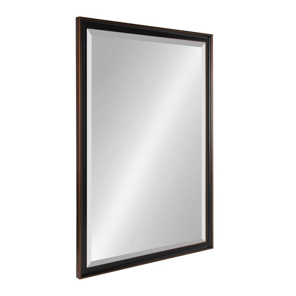 Designovation Havana 23 5 In W X 35 5 In H Framed Rectangular Beveled Edge Bathroom Vanity Mirror In Bronze 212441 The Home Depot