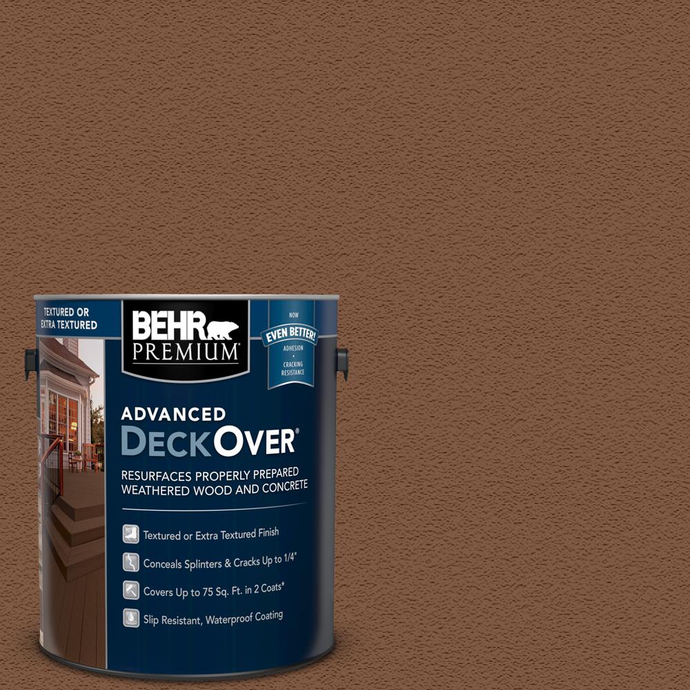 Behr Premium Advanced Deckover 1 Gal Sc 110 Chestnut Textured Behr Premium Advanced Deckover 1 Gal Sc 110 Chestnut Textured Solid Color Exterior