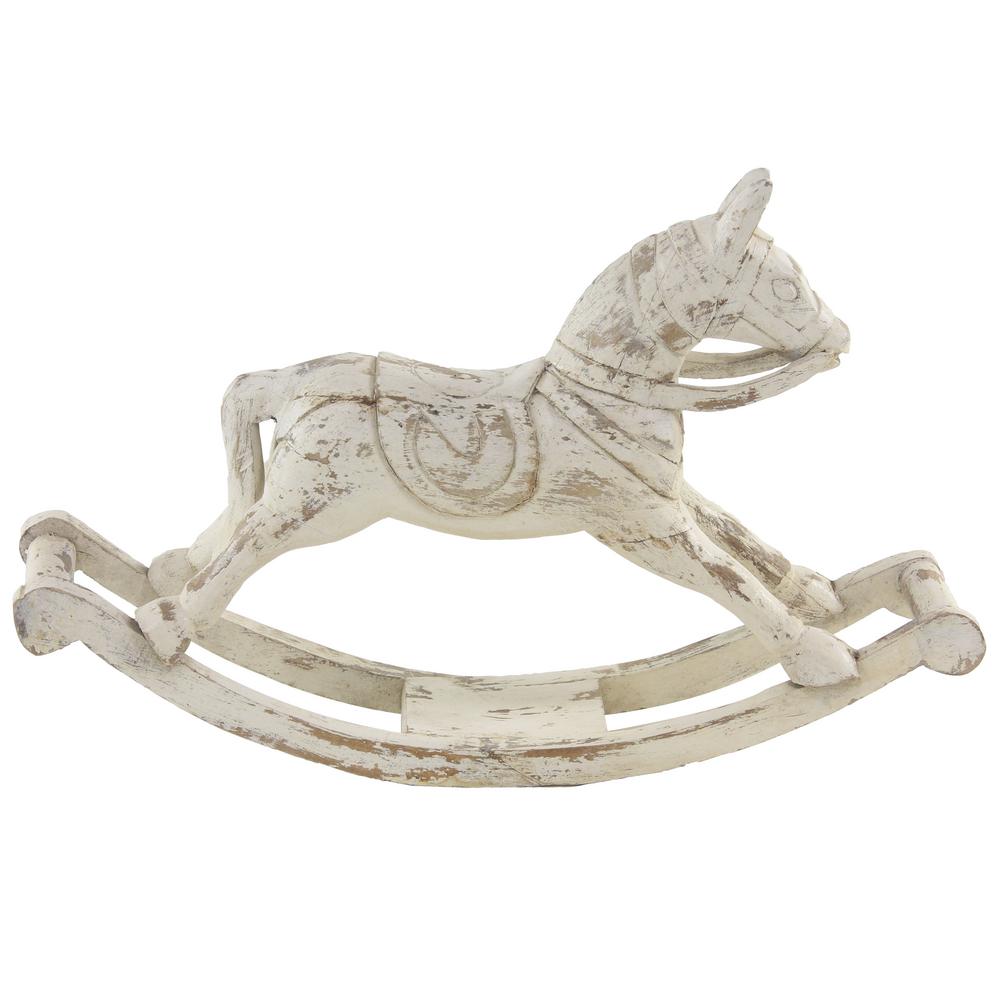 white rocking horse